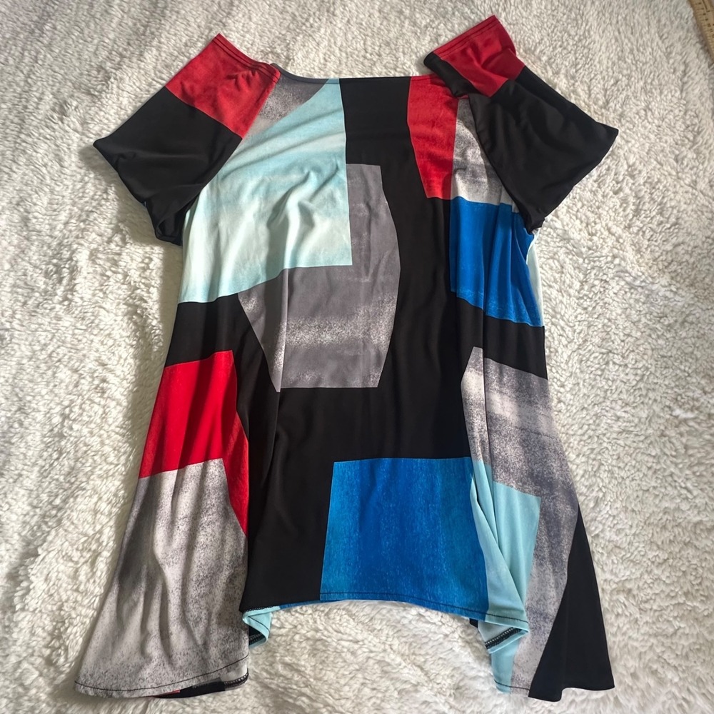 Alfani Woman 1X Tunic Top Geometric Block Print Plus - Picture 10 of 10